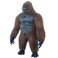 Efun MOQ 1 PCS Nouveau Costume de Mascotte de Gorille Gonflable Mobile Noir Gris pour Fête d'Halloween