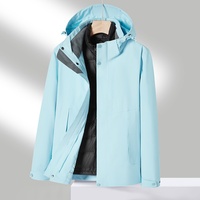 Nouvelle veste en nylon imperméable à capuche trois-en-un pour l'extérieur, ensemble deux pièces unisexe, coupe-vent pour femmes et hommes, toutes saisons