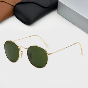 Gafas de Sol Polarizadas Retro Clásicas de Marca, UV400, Redondas, Metálicas, de Diseño para Hombre, Gran Venta - Product Image 1