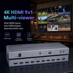 Commutateur HDMI multiviewer 9 ports 9x1 4K 30Hz avec RS232, contrôleur multi-affichage - Product Image 3