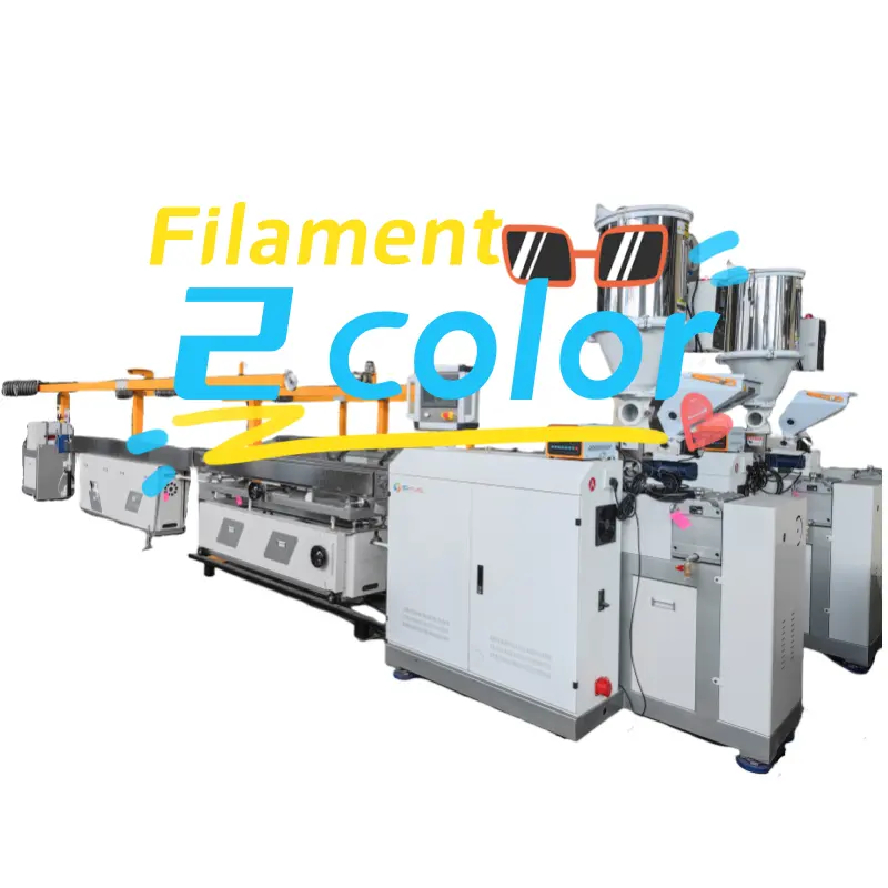 Máquina de filamento de plástico PLA Dual Color linha de produção de filamento de 2 cores impressora 3D de dupla cor máquina de fazer seda para venda
