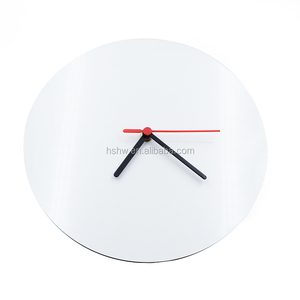 Venta al por mayor en forma de 19cm de prensa de calor de MDF de madera en blanco sublimación de reloj de pared - Product Image 3