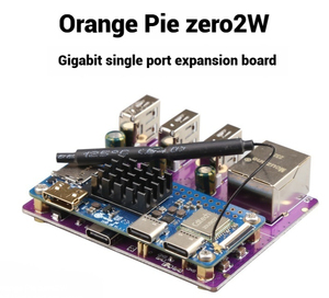 บอร์ดขยายพอร์ต Gigabit Ethernet สำหรับ Orange Pi Zero 2W ชุดพัฒนาการเชื่อมต่อและจ่ายไฟแบบพินด้านบน - Product Image 2