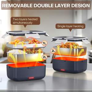 Boîte à lunch portable de 1,5 L à chauffage rapide, anti-fuite, chauffe-plat bento, vente en gros - Product Image 6