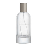 Bon prix, vente en gros, bouteille de parfum en verre transparente personnalisée de 100 ml