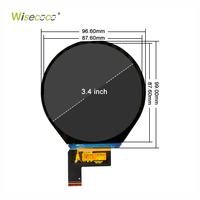 Wisecoco jam tangan pintar Panel LCD resolusi 3.4*800 bulat IPS 800 inci layar tampilan modul TFT Lcd melingkar