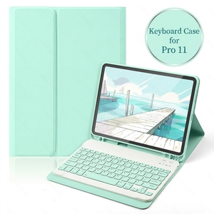 เคสคีย์บอร์ดแบบถอดได้สำหรับ <span class=keywords><strong>iPad</strong></span> <span class=keywords><strong>Pro</strong></span> <span class=keywords><strong>11</strong></span> นิ้ว รุ่น 1/2/3/4 พร้อมที่เก็บปากกาและฟังก์ชั่นเปิด/ปิดอัตโนมัติ <span class=keywords><strong>Smart</strong></span> <span class=keywords><strong>Folio</strong></span>  ฝาครอบแท็บเล็ต M4 - Product Image 1