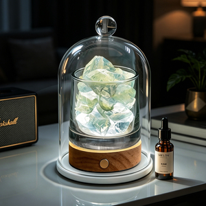 Difusor de Aroma de Cristal con Cúpula de Vidrio, Luz Nocturna, Fragancia Duradera, Regalo para Ella, para el Dormitorio - Product Image 2