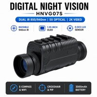 Lunettes de vision nocturne numériques HNVG07S, monoculaire combinable, écran OLED de 1,39 pouce, montées sur la tête, observation de la nature en extérieur