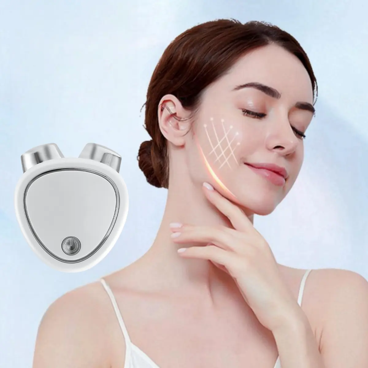 Vibración Micro Corriente Mini Ems Ojo Cara Dispositivo de elevación facial Masajeador Estimulador muscular Máquina Estiramiento DE LA PIEL