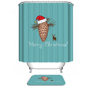 <span class=keywords><strong>Rideau</strong></span> de douche en polyester imperméable de conception de noël <span class=keywords><strong>rideau</strong></span> de fenêtre de <span class=keywords><strong>baignoire</strong></span> résistant à la moisissure créatif - Product Image 4