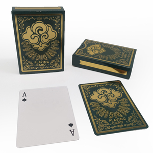 Cartes de poker de luxe personnalisées OEM prix usine estampage or impression adultes divertissement avec boîte cartes papier poker cartes à jouer - Product Image 6