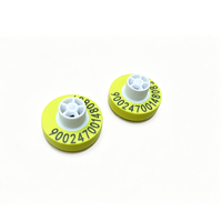Étiquette d'oreille pour animaux FDX-B de petite taille 25 mm, 134,2 KHz, puce EM4305, pour bétail, bovins, moutons, chèvres, ICAR, pour ferme laitière, directement de l'usine