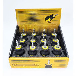 Lot de 12 tournevis courts à double embout avec tige en Cr-V, embouts Phillips et plats, manche antidérapant de 38 mm, présentés dans une boîte personnalisée pour le marché - Product Image 2