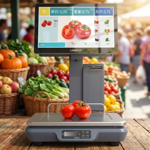 Balance de pesage POS <span class=keywords><strong>Longfly</strong></span> avec reconnaissance IA, caméra IA, imprimante thermique, processeur Intel Core-i5, 8 Go/128 Go, Wi-Fi/Bluetooth/USB - Product Image 1