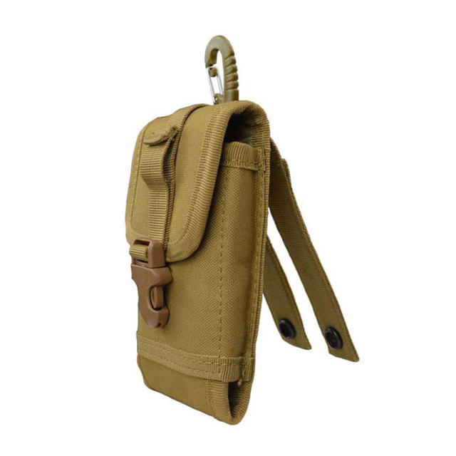 Tactical Molle Phone Pouch EDC Cellphone Holder Waist Bag Card Slots with Tactical Gear Clip Outdoor