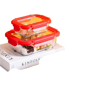 Recipientes de Vidrio Ecológicos Herméticos con Tapas de Cierre, Minimalistas, Aptos para Microondas y Lavavajillas, Recipientes para Preparación de Comidas, Grado Alimenticio - Product Image 3