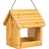 Nouvelle mangeoire pour oiseaux en bambou WDF, style OEM/ODM, pour lézards, pigeons, perroquets, mangeoires pour oiseaux en bambou