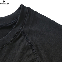 T-shirt de sport pour homme en Spandex/Polyester respirant, séchage rapide, coupe ajustée, manches courtes, idéal pour la course estivale