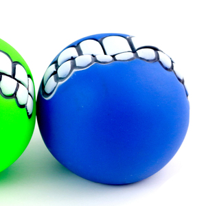 Juguete para Mascotas de Silicona TPR Resistente y Ecológico, Pelota de Hueso con Dientes de 7.5 CM, para Perros, Gatos y Animales Pequeños, Estilo de Dibujos Animados, Empaquetado en Bolsa - Product Image 2