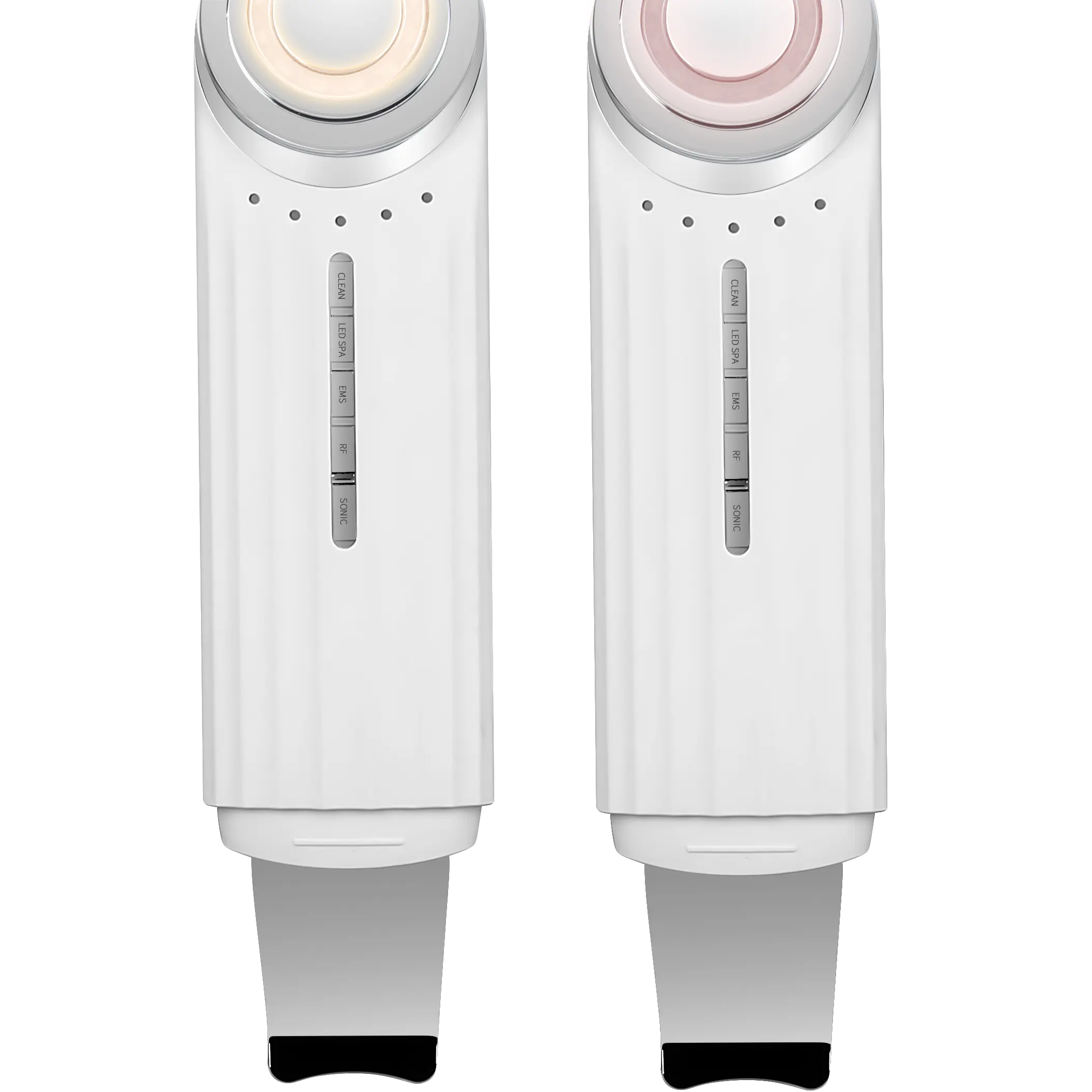 OEM Ultrasonic Vibration Lifting Tightening Face Skin RF EMS Deep Cleaning Facial Brush Red Light LED Spa