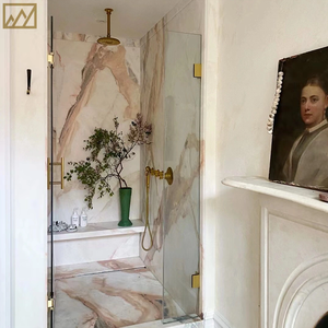 킹스-윙 Statuario Rosso 핑크 대리석 호텔 현대적인 디자인 슬래브 바닥 타일 화장대 상단 핑크 돌 대리석 석판 욕실 - Product Image 4