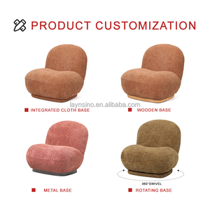 Modern <strong>Velvet</strong> Fabric <strong>Small</strong> Round Wing Back Eco-Friendly Living Room Leisure Sofa <strong>Chair</strong> - Product Image 5