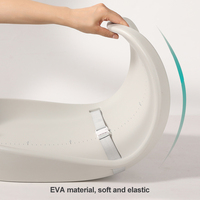 Table à langer en plastique rigide pour bébé, avec échelle de longueur intégrée, ceinture de sécurité, pratique pour les soins à domicile des nouveau-nés