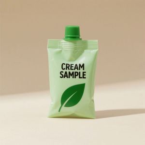 ซองบรรจุภัณฑ์แบบตั้งได้สำหรับเครื่องสำอาง ป้องกันความชื้น เกรดอาหาร พิมพ์ลายกราเวียร์ตามสั่ง พร้อมจุกสำหรับรีฟิล ตัวอย่างผลิตภัณฑ์บำรุงผิว โลชั่น - Product Image 1