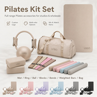Tapis de yoga, ensemble de fitness pour la maison, accessoires de yoga et de Pilates, kit de Pilates, bracelet de poignet/cheville, bloc de yoga