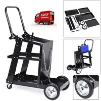 Chariot de transport robuste pour machines à souder MIG TIG ARC, bouteilles de gaz et plateformes à quatre roues