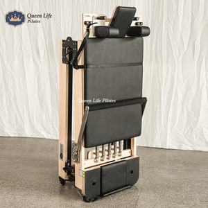 Queenlife, новый стиль, высокое качество, портативная кровать для йоги, складная белая машина для реформера из клена, пилатес - Product Image 1