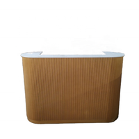 Siman bureau de réception de Salon en marbre de haute qualité avec lumière Led personnalisée comptoir de réception de meubles commerciaux modernes