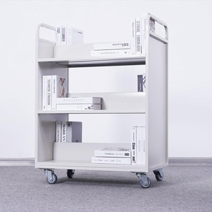 Thư Viện Xe đẩy cuốn sách thang gỗ sắt di chuyển im lặng kệ sách cho phòng lưu trữ tài liệu lưu trữ dữ liệu cho văn phòng trường học sử dụng - Product Image 4