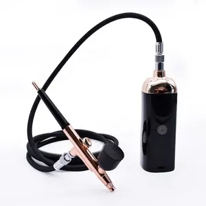 Rechargeable Handheld Portable Cordless Auto Airbrush Kit with Air Compressor for Makeup Nail Art Model Coloring