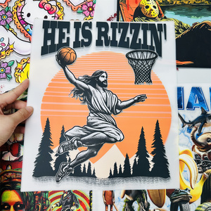 Bán Buôn Tùy Chỉnh Thiết Kế Dán Trên Áo Sơ Mi Vải Dtf Truyền Nhiệt In Ấn Dtf Chuyển Thiết Kế Sẵn Sàng Để Báo Chí - Product Image 4