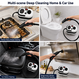 Limpiador a Vapor Portátil de 1500W, 3BAR de Alta Presión, 100°C, Tanque de 1200ML, Calentamiento Rápido en 15 Segundos, 6 Velocidades, para Hogar, Auto, Cocina, Baño, OEM, ODM - Product Image 4