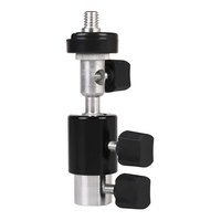 Vente en gros Support de tête de boule pivotante multifonctionnel Type D Support de parapluie Support de Flash pour appareil photo