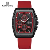 Jam Tangan Pria NAVIFORCE 8025 Mewah, Olahraga, Quartz Digital Analog Dual Display Tahan Air untuk Pria