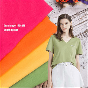 Tissu de pull gravé sur un côté 26s peigné 150 Gsm 100% coton tissus tricotés unis pour chemise - Product Image 1