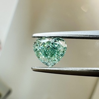 Diamante Sintético de Laboratorio con Claridad VSVVS de 1 Quilate, Color Verde Intenso, Certificado por IGI, Corte Excelente, Diamante Suelto para Joyería
