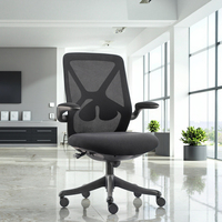 Chaise de bureau ergonomique moderne à dossier haut en tissu pivotante à bas prix avec support lombaire réglable certifié
