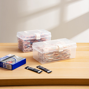 Transparent Mask Storage Box Rectangle With Lid Household Organizer For Cosmetics And Miscellaneous Items - Product Image 1