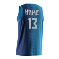 Jersey voli pria biru tanpa lengan desain klasik grosir kaus voli rompi pemanasan cepat kering