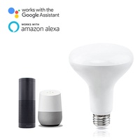 Ampoule LED intelligente à économie d'énergie Tuya WiFi, contrôle par application Tuya Smart Life, ampoule LED intelligente à tête plate, lumière naturelle