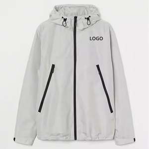 2025 Nueva chaqueta impermeable de poliéster de nailon para deportes al aire libre para correr, cortavientos con cremallera bloqueada de Color ligero, característica a prueba de viento - Product Image 3