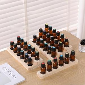 Caja de almacenamiento de madera de bambú, caja de embalaje de esmalte de uñas de aceite esencial de rejilla múltiple con compartimento extraíble, caja de madera personalizada - Product Image 2