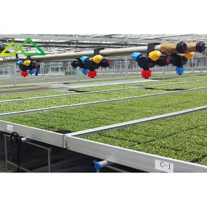 Agricultural Glass Greenhouse irrigation hydroponics equipment automated movable irrigation system