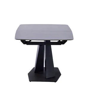 <Modern Home Folding Expanding Dining Table Set Rectangle Luxury Extendable Sintered Stone/slate/marbel Foldable Table For Home