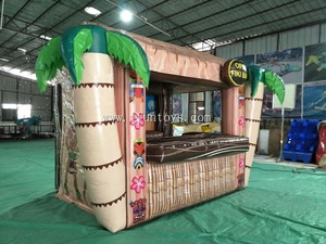 Barres Tiki gonflables flottantes avec <span class=keywords><strong>palmier</strong></span>, tente de service <span class=keywords><strong>gonflable</strong></span>, comptoir de Bar pour fête/événement - Product Image 5